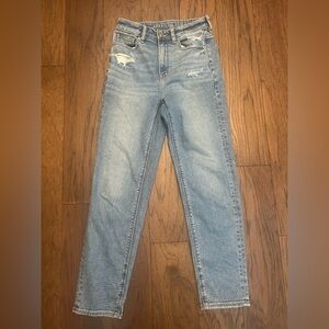 American Eagle Outfitters Distressed Mom Straight Jeans
